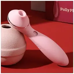 Вакуумний вібратор KisToy Polly Plus Violet Pink - мініатюра 4