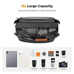 Фотосумка K&F Concept Alpha Camera Sling Bag Чорний, 12L (KF13.177) - мініатюра 7