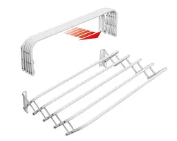 Сушарка для білизни настінна Casa Si Towel Flex 3 White (CS92194X10) (DAS302383) - мініатюра 2