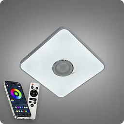 Люстра світлодіодна 517 Dlight RGB з пультом і колонкою 70Вт Білий (02176) - мініатюра 3
