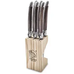Набір із 6 стейкових ножів з підставкою Style de Vie Premium Line (8PremDarkWood)