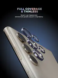 Захисне скло для камери Samsung Galaxy S24 Ultra 5G (SM-S928), Supreme BI, фіолетовий колір, з рамкою, глянцеве скло для захисту лінз, протиударне, прозоре, з клейовим шаром по контуру, не впливає на якість фото, ArmorStandart (ARM76605) - мініатюра 2