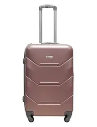 Валіза середня M ABS-пластик Milano bag 147M 66×46×29см 80л Рожеве золото
