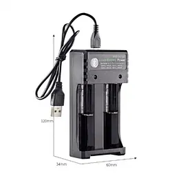 Зарядний пристрій Normal BMAX Charger на 2 слоти Black (11009) - мініатюра 2