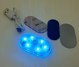 LED світильник акумуляторний сенсорний настінний 5x3см автономне освітлення підвісна магнітна лампа нічник UKC неоновий 2шт.