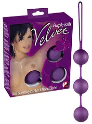 Вагінальні кульки Velvet Balls Triple фіолетові