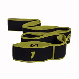 Резинка для фітнесу з петлями Gymtek Queenfit 86,5 х 4см чорно-жовта - мініатюра 5