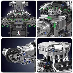 Конструктор Mould King Mking Двигун і коробка передач Supercar McL V8 (10206) [161092] - мініатюра 4