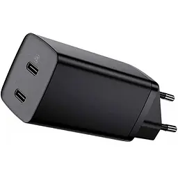 Мережевий зарядний пристрій Baseus GaN Lite 2Type-C 65W CCGAN2L-E01 Black - мініатюра 3