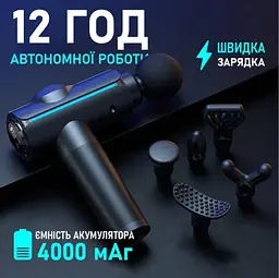 Ручний портативний масажер для тіла No Brand 20 швидкостей - мініатюра 5
