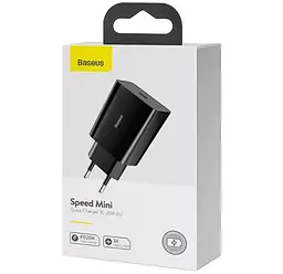 МЗП Baseus Speed Mini Quick Charger 1C 20W EU Black - мініатюра 3