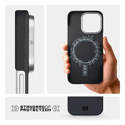 Чехол ArmorStandart BlackIcon Aramid Plain MagCase для Apple iPhone 16 Pro Black (ARM90169) - мініатюра 7