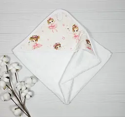 Дитячий рушничок-куточок 80х80 a.l.babybox Маленька балерина Білий 2