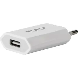 Зарядний пристрій TOTO TZV-44 Travel charger 1USB 1A White - мініатюра 2