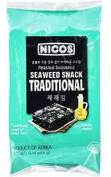 Чіпси з морських водоростей Nicos Seaweed Snack Traditional Flavor 4г
