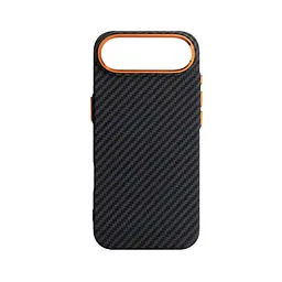 Карбоновый чехол для Apple iPhone 17 Air, LikeCarbon2 SE MagCase, черный, тонкий защитный чехол-панель из поликарбоната с магнитами N52, MagSafe, противоударный, совместим с беспроводной зарядкой, приподнятые края для защиты камеры, ArmorStandart (ARM89155)