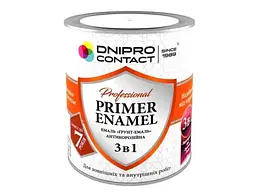 Грунт-емаль DNIPRO CONTACT білий 0.9кг 3 в 1