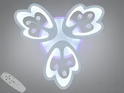 Стельова LED люстра Diasha 8148/3WH LED 3color біла 60Вт пульт димер