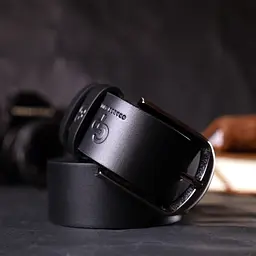 Шкіряний чоловічий ремінь GRANDE PELLE 3,4х120 см acs0026893 - мініатюра 9