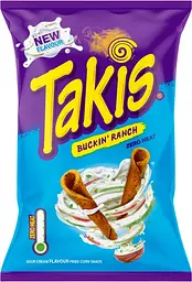 Чипсы Takis Buckin Ranch со вкусом сметаны 100 г (0.1 кг) (8412600063637)
