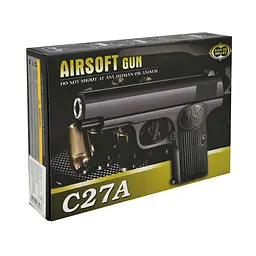 Дитячий ігровий пістолет C27A метал/пластик, стріляє кульками 6 мм - мініатюра 2