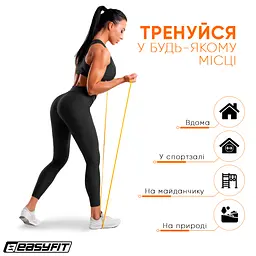 Гумова петля EasyFit 1-6 кг жовта (EF-2654-1) - мініатюра 5
