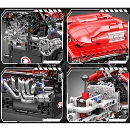 Конструктор Mould King Mking Двигун і коробка передач Supercar V12 (10226) [161059] - мініатюра 3
