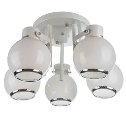 Люстра стельова Brille E27 60W WH (LK-564C/5)