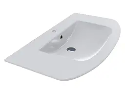 Умивальник Miraggio DEA 1000 (0001545) Miramarble, Глянцевий, Накладний/Врізний, Білий
