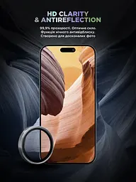 Захисне скло для камери Apple iPhone 17 Pro/17 Pro Max, Supreme BI, сріблястий колір, з рамкою, глянцеве скло для захисту лінз, протиударне, прозоре, з клейовим шаром по контуру, не впливає на якість фото, ArmorStandart (ARM86438) - мініатюра 4