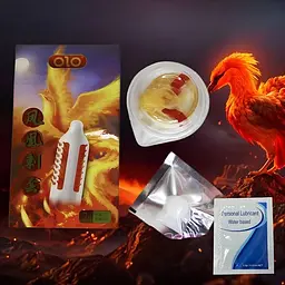 Презерватив з вусиками Olo Phoenix 1 шт. + Кулька + Лубрикант - мініатюра 6