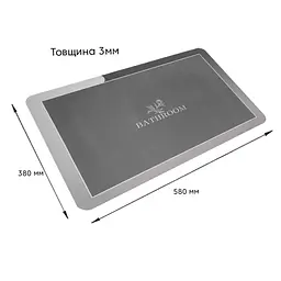 Вологопоглинаючий килимок Sticker Wall сірий Bathroom 38 x 58CM x 3MM D SW-00001563 - мініатюра 3