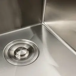 Кухонна мийка нержавійка 58x48 R Platinum Handmade (два отвори, круглий сифон 3,0/0,8), Нержавіюча сталь - мініатюра 3