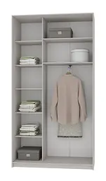 Шафа-купе дводверна MebelStar Стандарт BG ДСП/Дзеркало 130x45x240 см Дуб рістрето (MBS-10159) - мініатюра 2