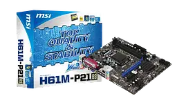 Материнська плата MSI H61M-P21 (B3) LGA 1155 (H61M-P21 (B3)) Б/В