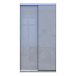 Шафа купе Сіті Лайт Слім Біле Дерево Скло Сіре 120х45х225 (44900294) - мініатюра 4