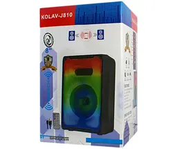 Портативна акустика Kolav J810 динаміки 8" бездротова - мініатюра 7