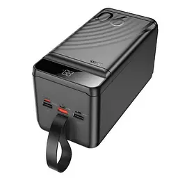 Портативна батарея - зовнішній АКБ Hoco J123D 90000mAh Element power bank with digital display чорний - мініатюра 2