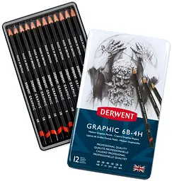 Графітні олівці Graphic Hard 12 шт. Derwent