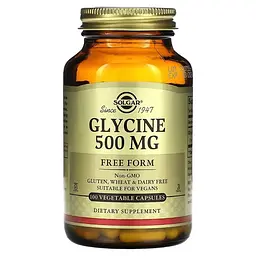 Гліцин Glycine 500 mg 100 капсул Solgar vit0006150