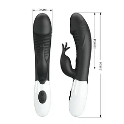 Вібратор - Pretty Love Rasmussen Dual Vibrator Black - мініатюра 2