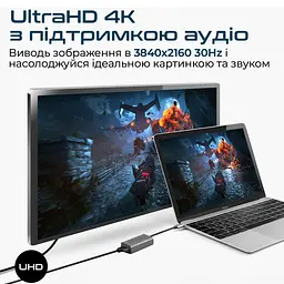 Перехідник Promate HDMI-USB Type-C medialink-h1.grey (medialink-h1.grey) - мініатюра 5