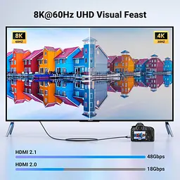 Кабель мультимедійний HDMI M to HDMI mini M 2.0m 8K HD163 black Ugreen (15515) - мініатюра 2