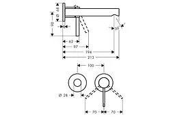 Змішувач для умивальника Hansgrohe Zesis S chrome 74750000 - мініатюра 3