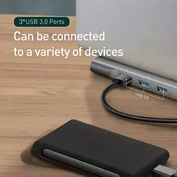 HUB адаптер Baseus Enjoyment Series Type-C Notebook 11-in-1 - мініатюра 4