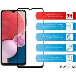 Скло захисне ACCLAB Full Glue Samsung A13 4G Black (1283126524219) - мініатюра 3