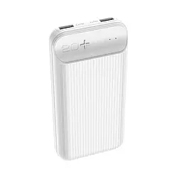 УМБ Hoco New Joy J52A 20000 mAh виходи 2 USB зовнішня батарея біла