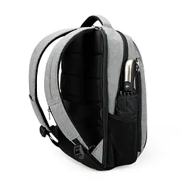 Рюкзак міський офісний Tigernu T-B3516 21л з USB для ноутбука 15.6" Grey (17052) - мініатюра 3