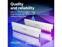 Пам'ять для настільних комп'ютерів Crucial 64 GB (2x32GB) DDR5 6400 MHz Pro White (CP2K32G64C40U5W) - мініатюра 4