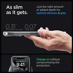 Чохол-накладка Spigen Ultra Hybrid MagFit для Apple iPhone 15 Pro Max Carbon Fiber (ACS06578) - мініатюра 6